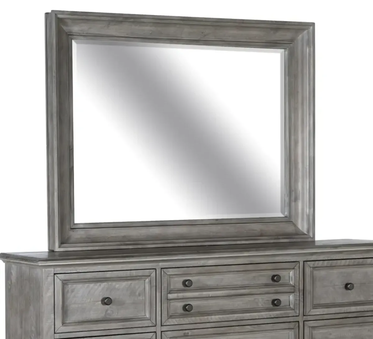 Lancaster Landscape Mirror in Dovetail Grey