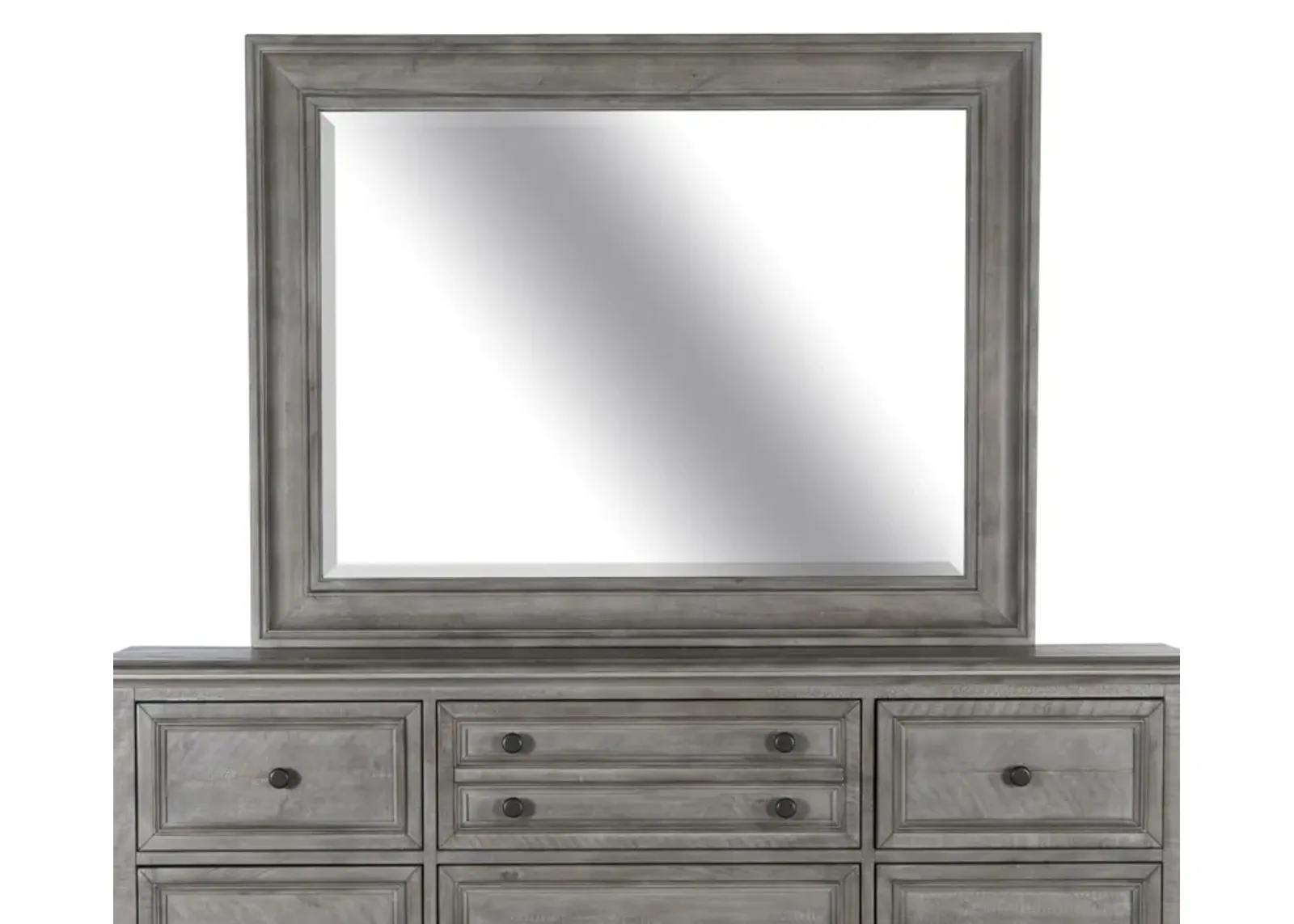 Lancaster Landscape Mirror in Dovetail Grey