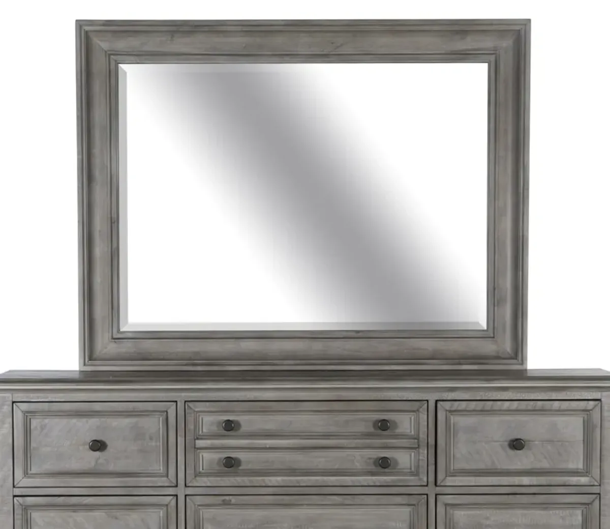 Lancaster Landscape Mirror in Dovetail Grey