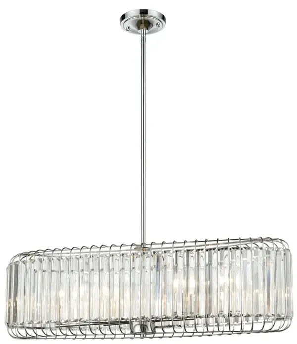 Beaumont 32" Wide 6-Light Chandelier - Polished Chrome