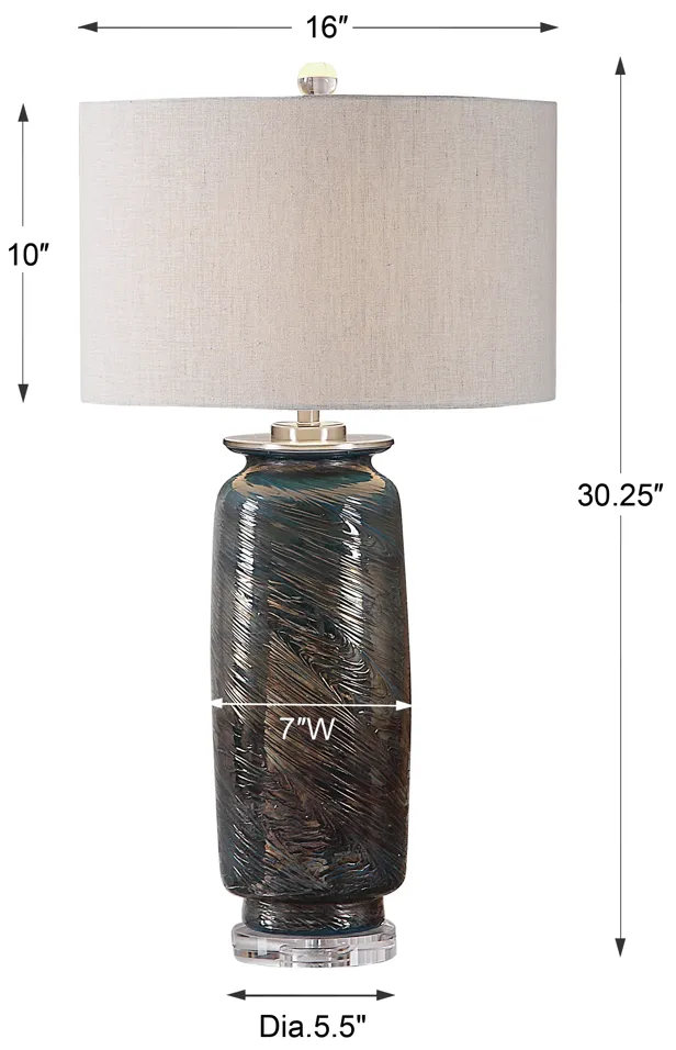 Olesya Swirl Glass Table Lamp