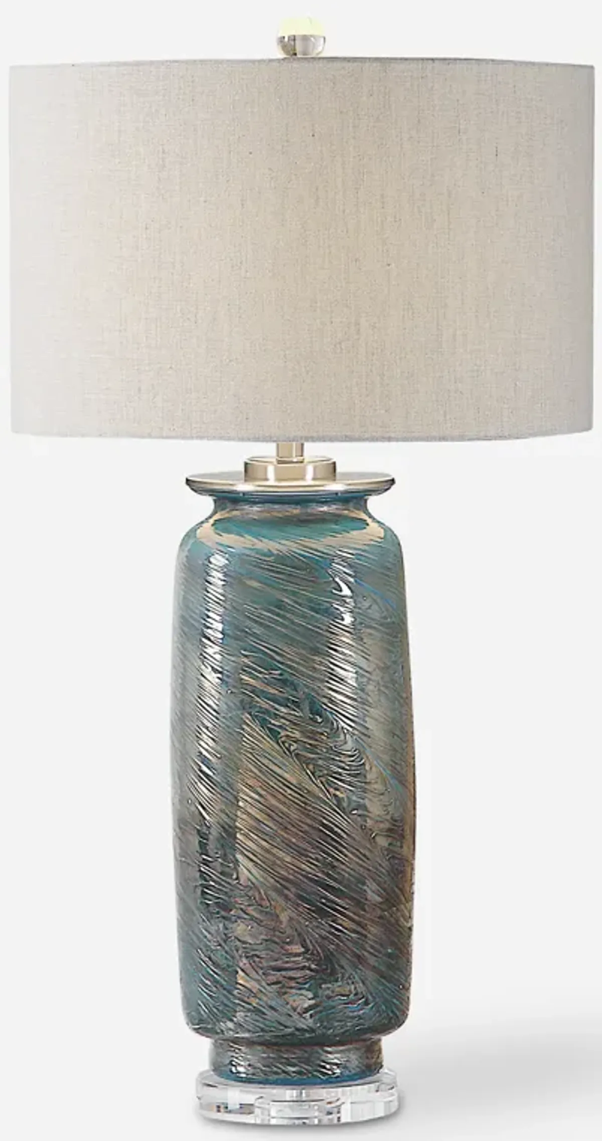 Olesya Swirl Glass Table Lamp