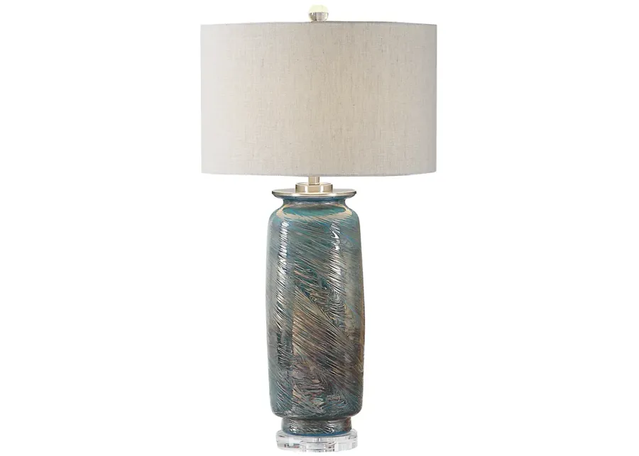 Olesya Swirl Glass Table Lamp