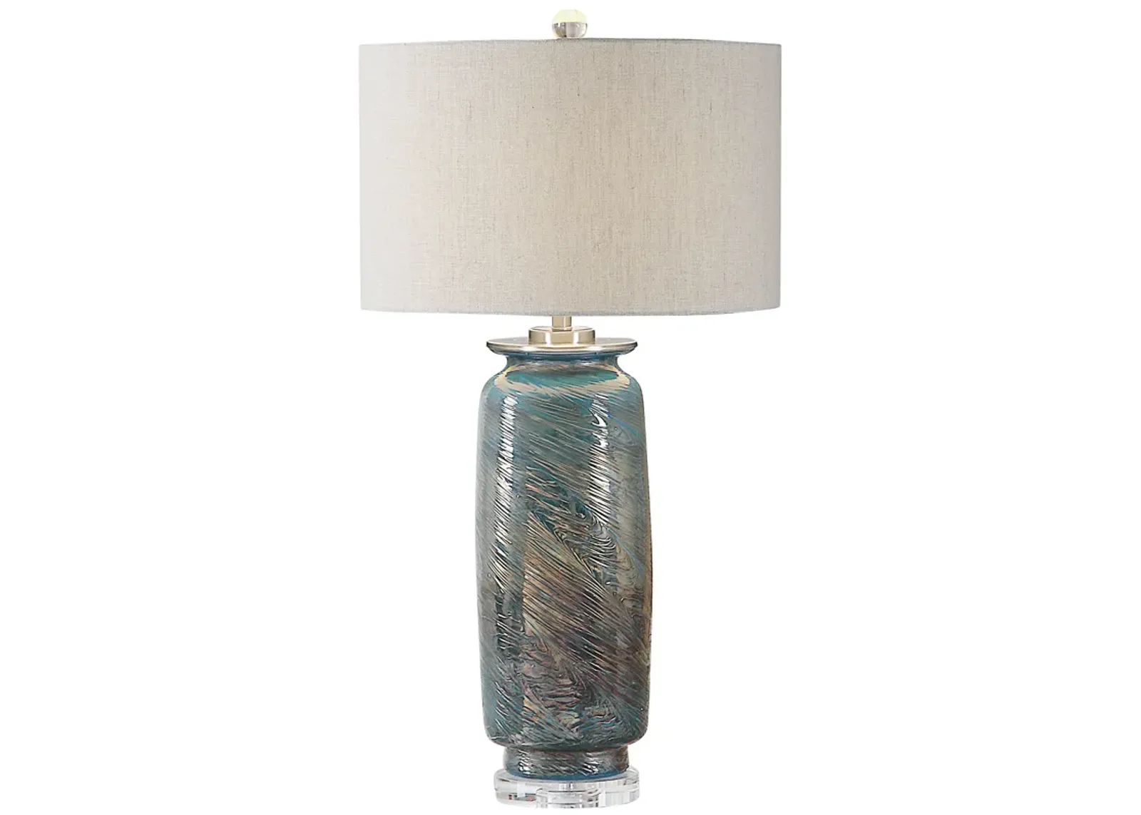 Olesya Swirl Glass Table Lamp