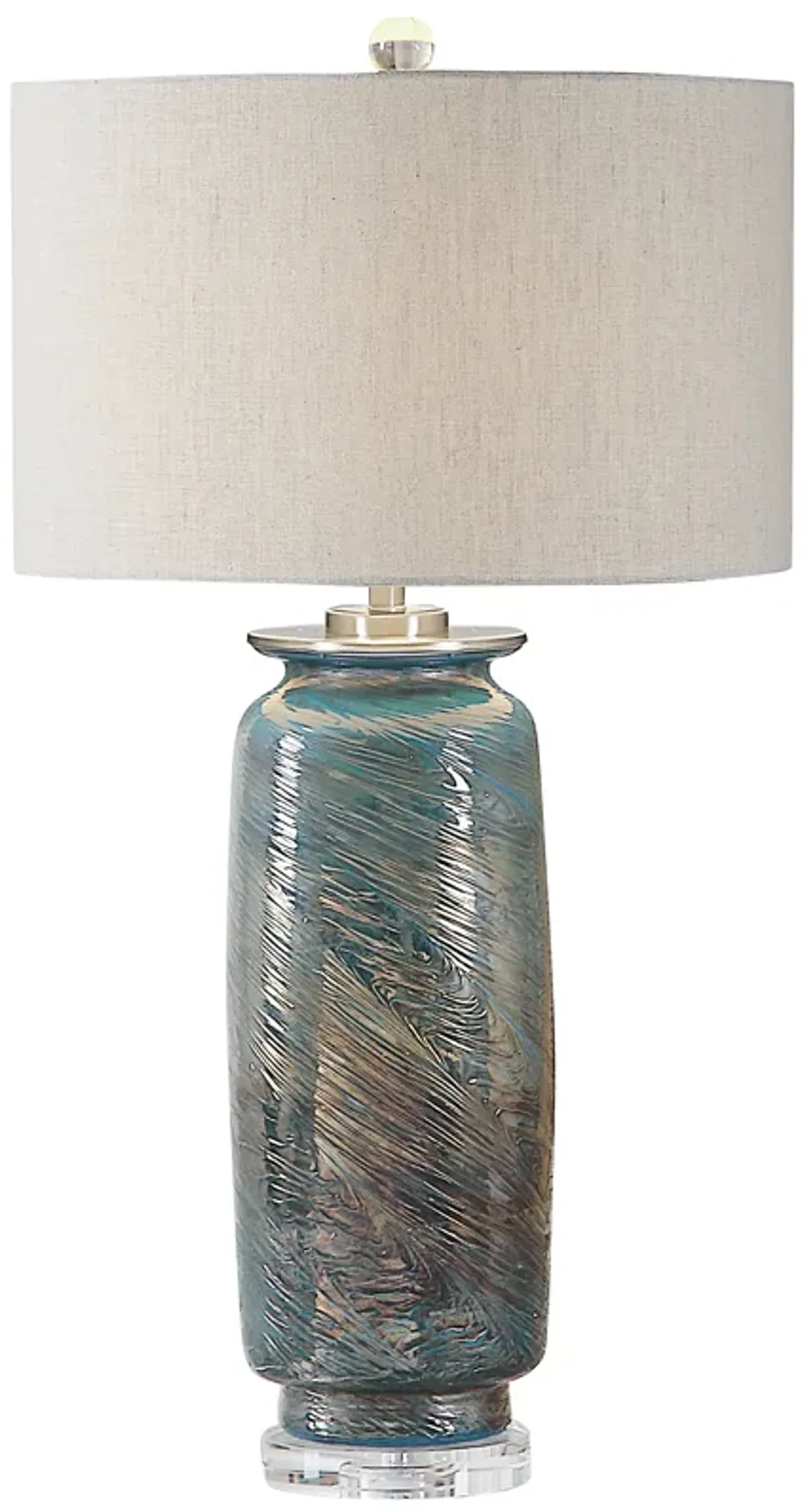 Olesya Swirl Glass Table Lamp