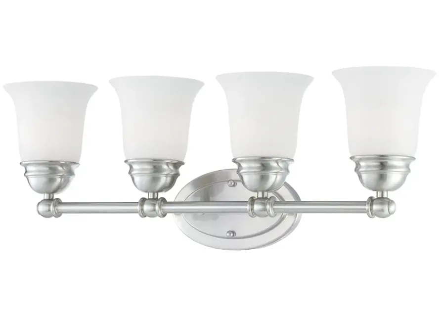 Bella 24.5" Wide 4-Light Vanity Light - Brushed Nickel