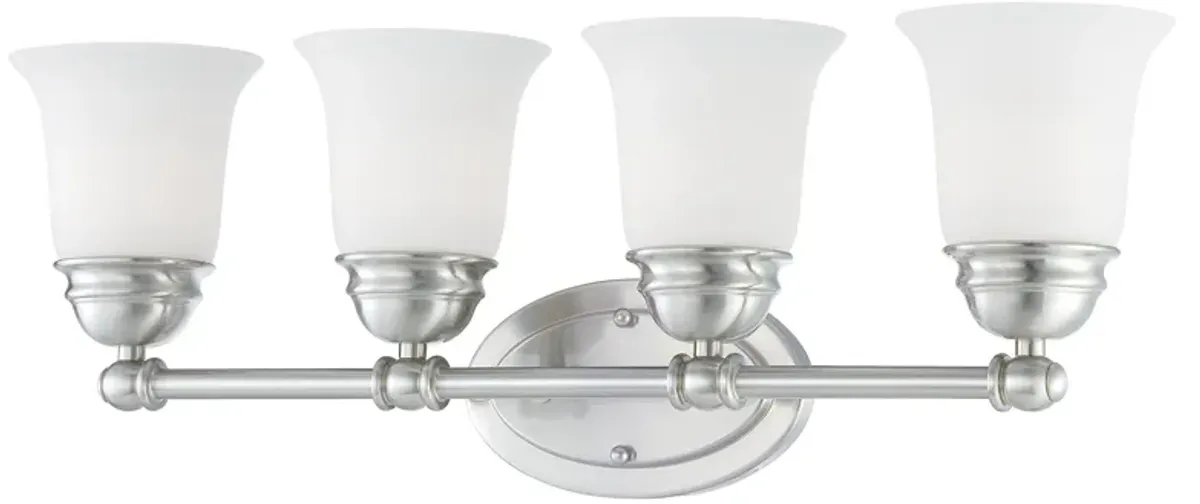 Bella 24.5" Wide 4-Light Vanity Light - Brushed Nickel