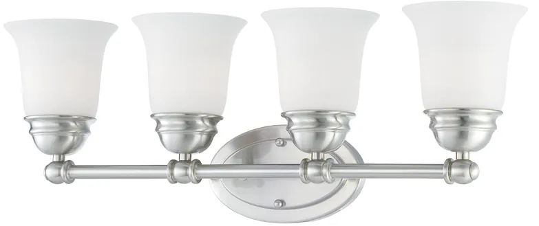 Bella 24.5" Wide 4-Light Vanity Light - Brushed Nickel