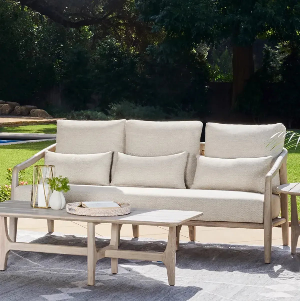 Aria Outdoor Sofa Gray