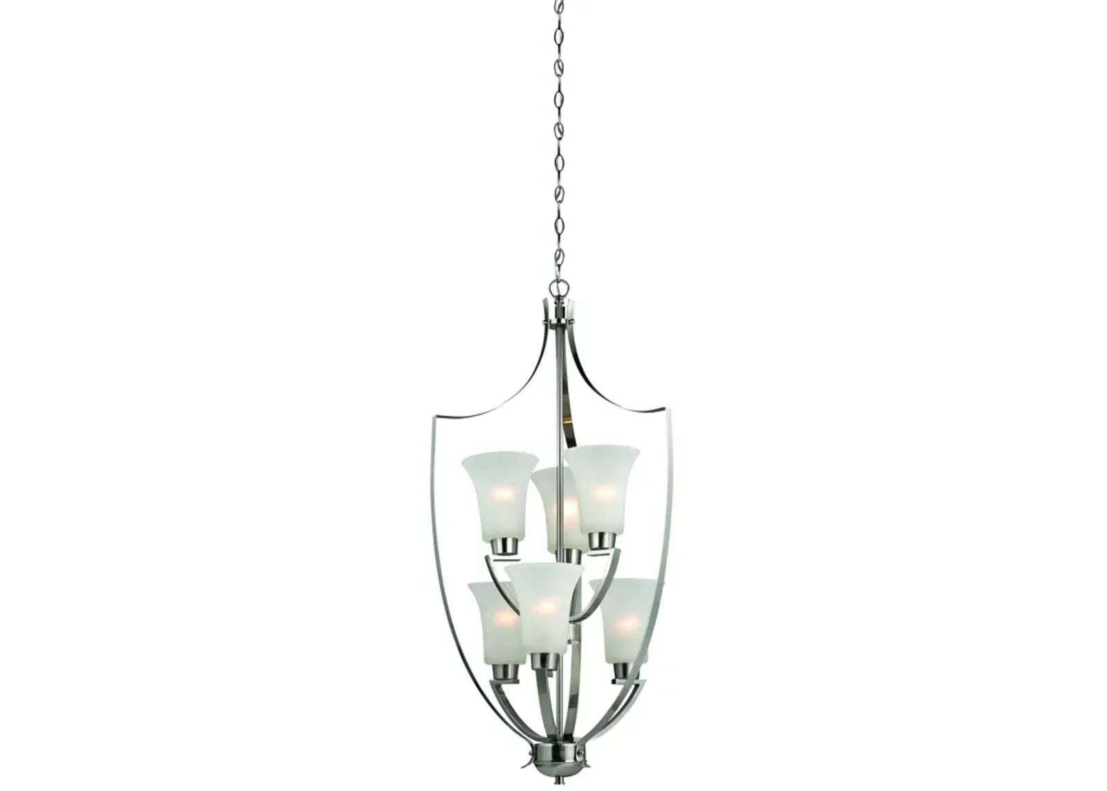 Foyer 21" Wide 6-Light Chandelier - Brushed Nickel