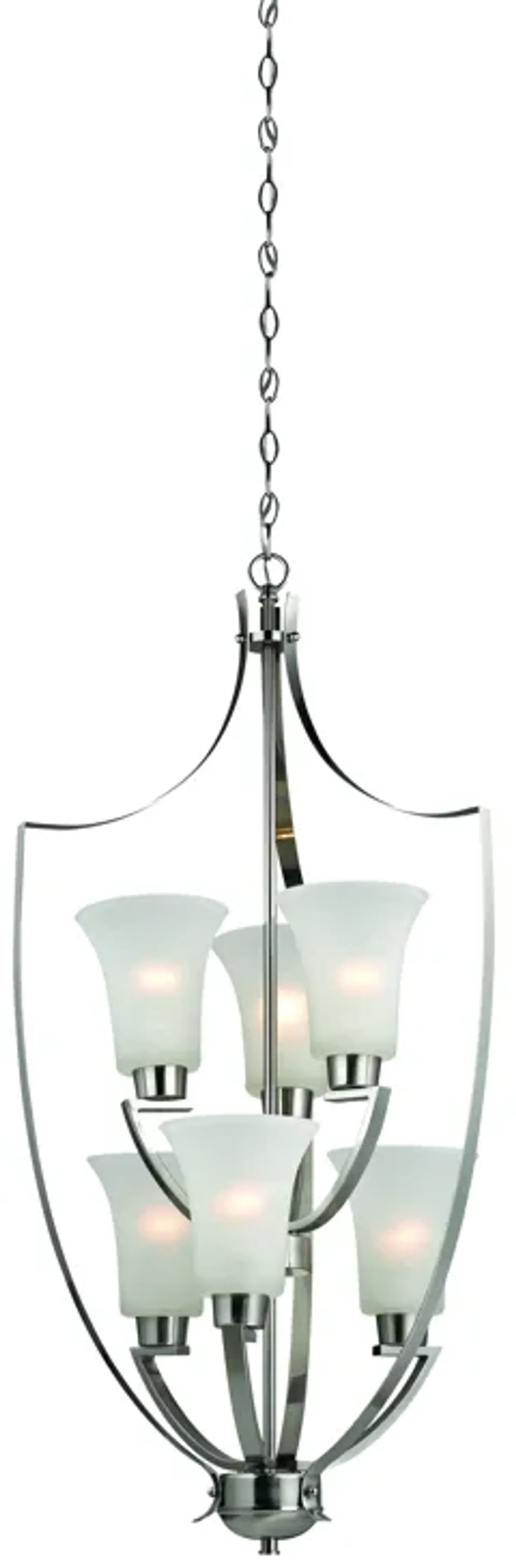 Foyer 21" Wide 6-Light Chandelier - Brushed Nickel