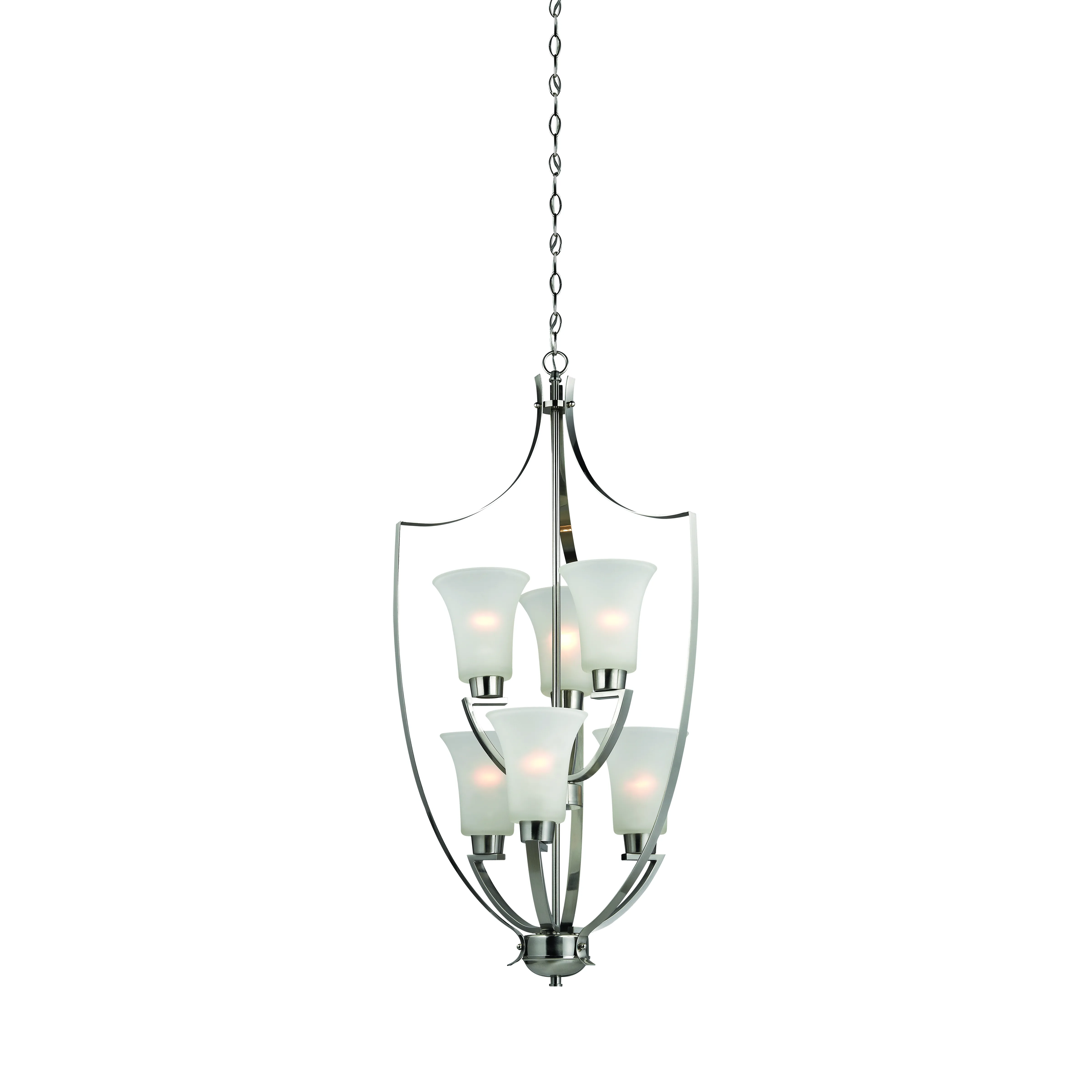 Foyer 21" Wide 6-Light Chandelier - Brushed Nickel