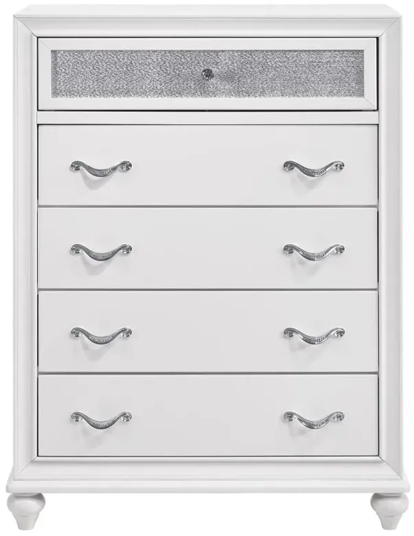 Barzini 5-drawer Chest White