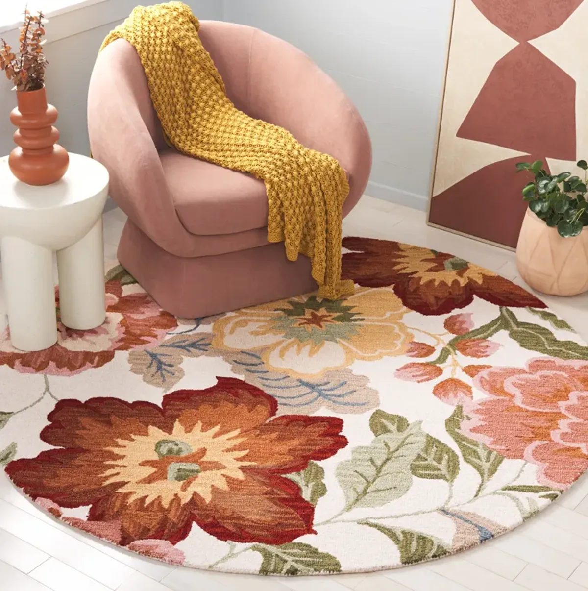CHELSEA Hand Tufted 6' x 6' Round area rug