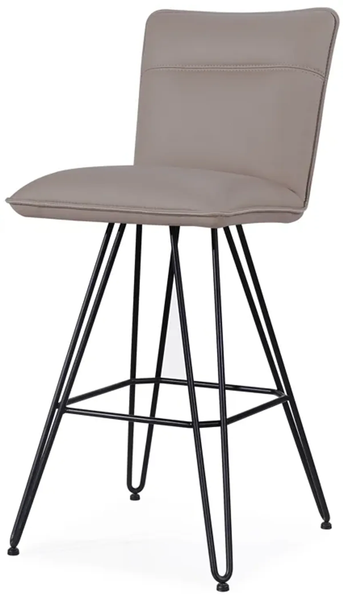 Demi Hairpin Leg Swivel Bar Stool in Taupe