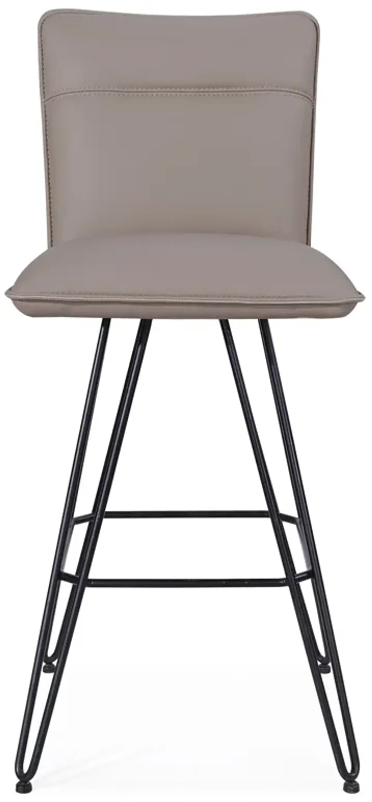 Demi Hairpin Leg Swivel Bar Stool in Taupe