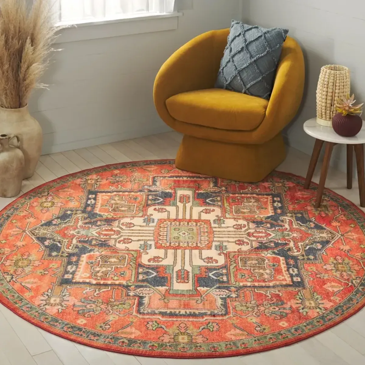 JOURNEY 101 RUST  6'-7' x 6'-7' Round Round Rug