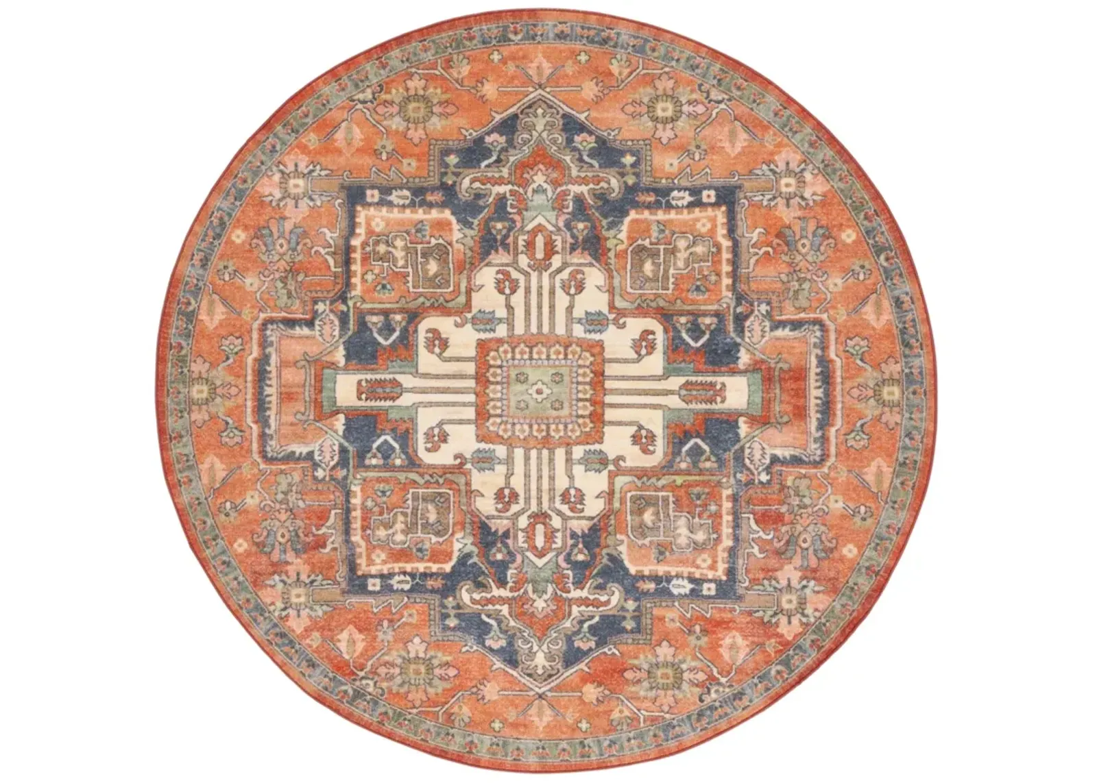 JOURNEY 101 RUST  6'-7' x 6'-7' Round Round Rug