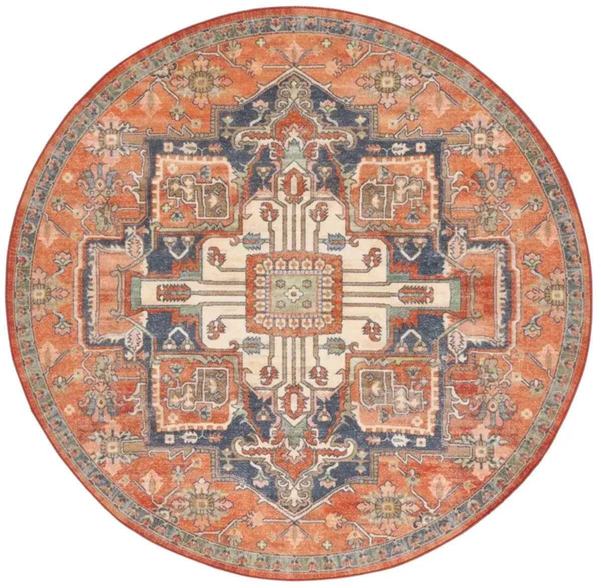 JOURNEY 101 RUST  6'-7' x 6'-7' Round Round Rug