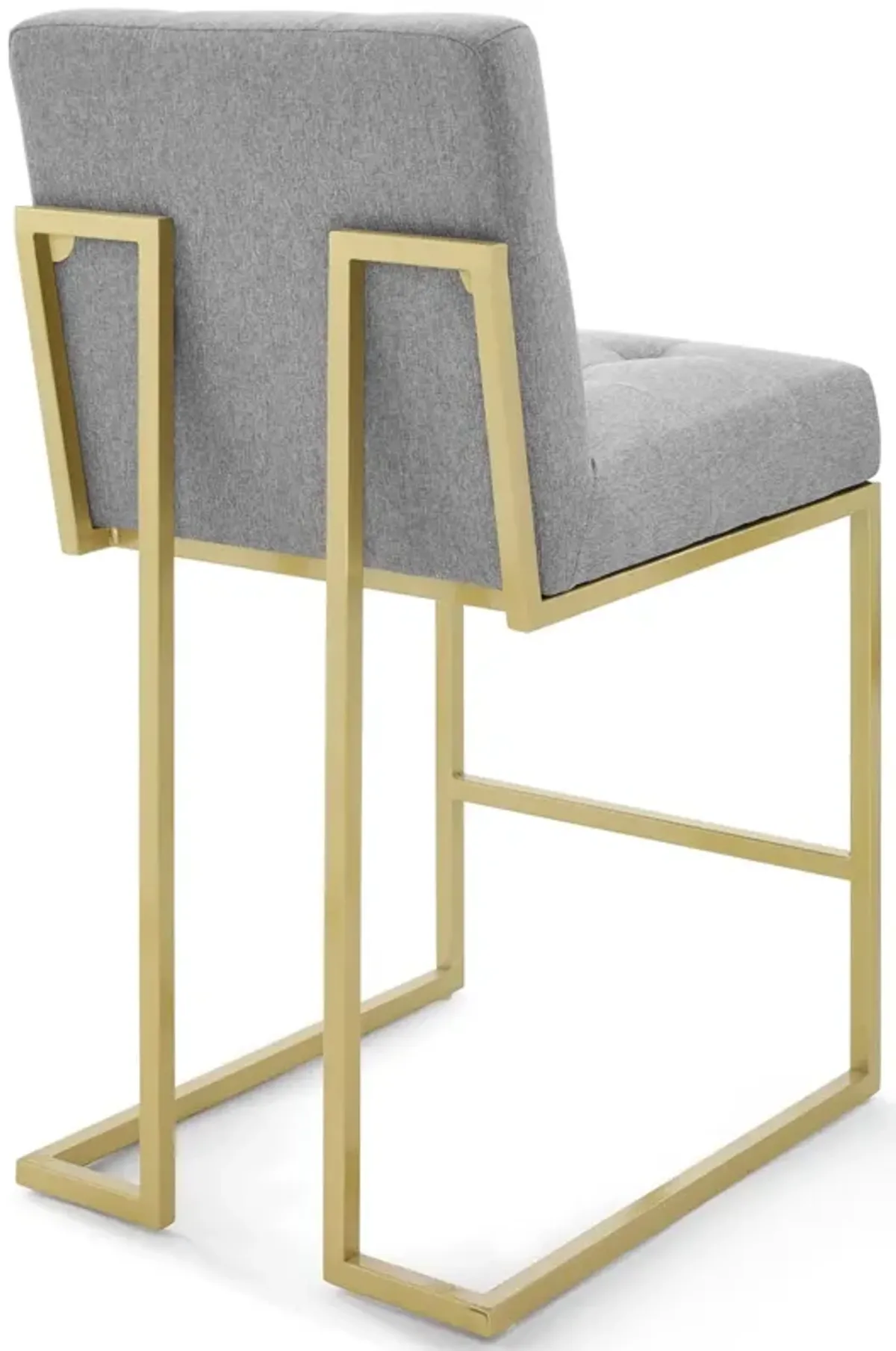 Privy Gold Stainless Steel Upholstered Fabric Counter Stool Set of 2