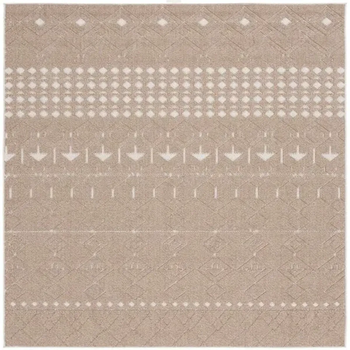 GLOBAL 212 Beige 6'-7' X 6'-7' Square Square Rug