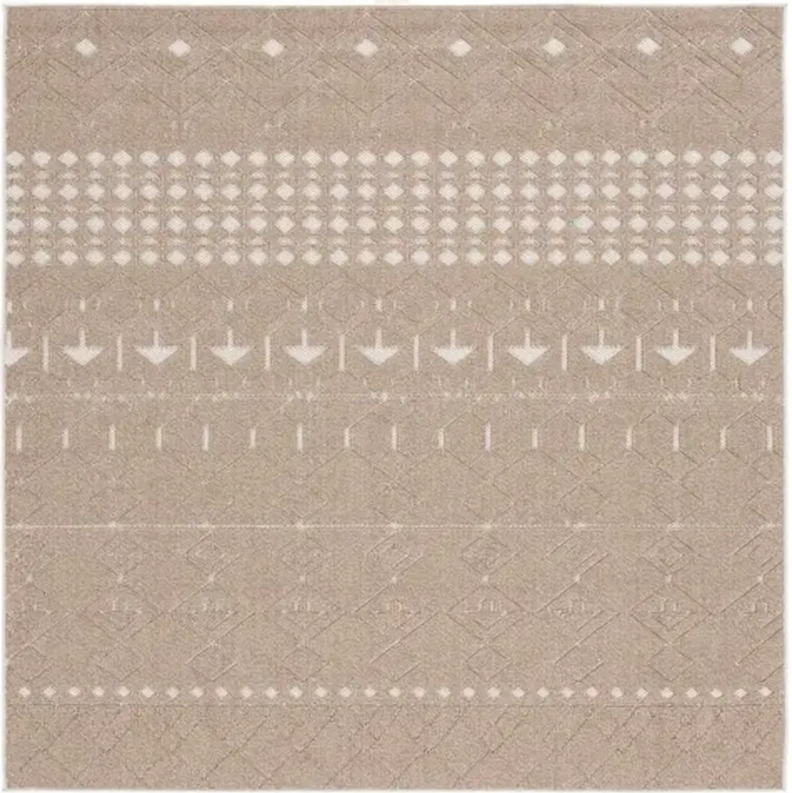 GLOBAL 212 Beige 6'-7' X 6'-7' Square Square Rug