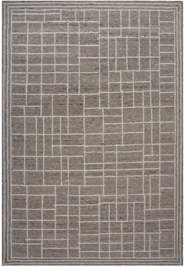 Lofton Hand Tufted Cut and Loop 5' x 8' Rug