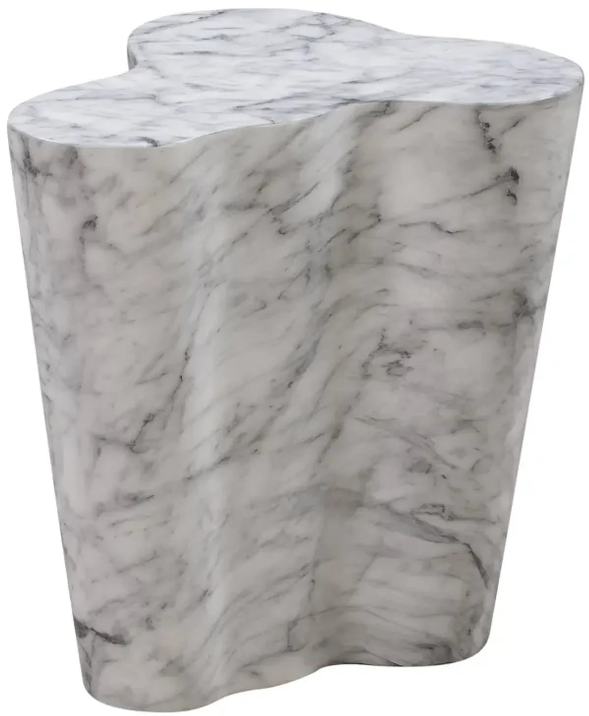 Slab Marble Short Side Table