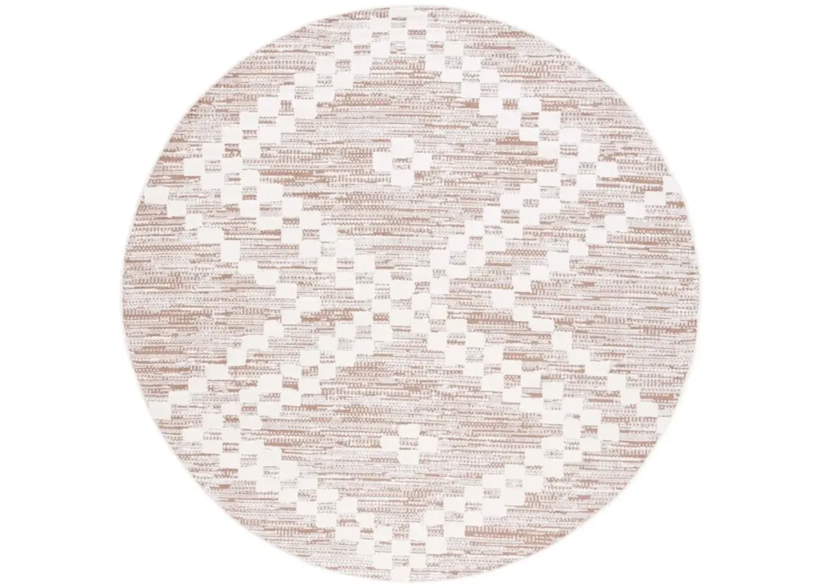 ALAMO 717 Brown 6'-7' X 6'-7' Round Round Rug