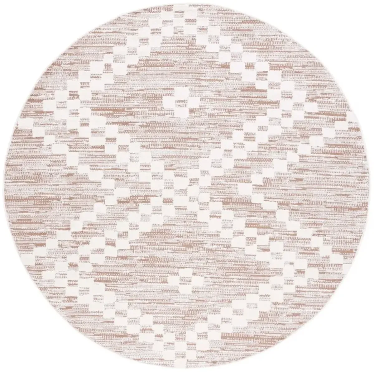 ALAMO 717 Brown 6'-7' X 6'-7' Round Round Rug