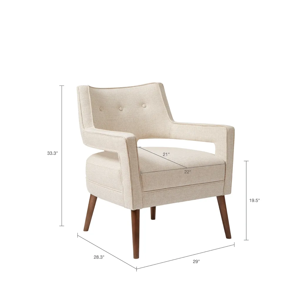 Madison Park Palmer Cream Accent Chair