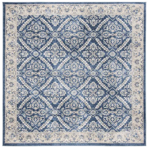 Brentwood 863 Navy / Creme 5' X 5' Square Square Powerloomed Rug