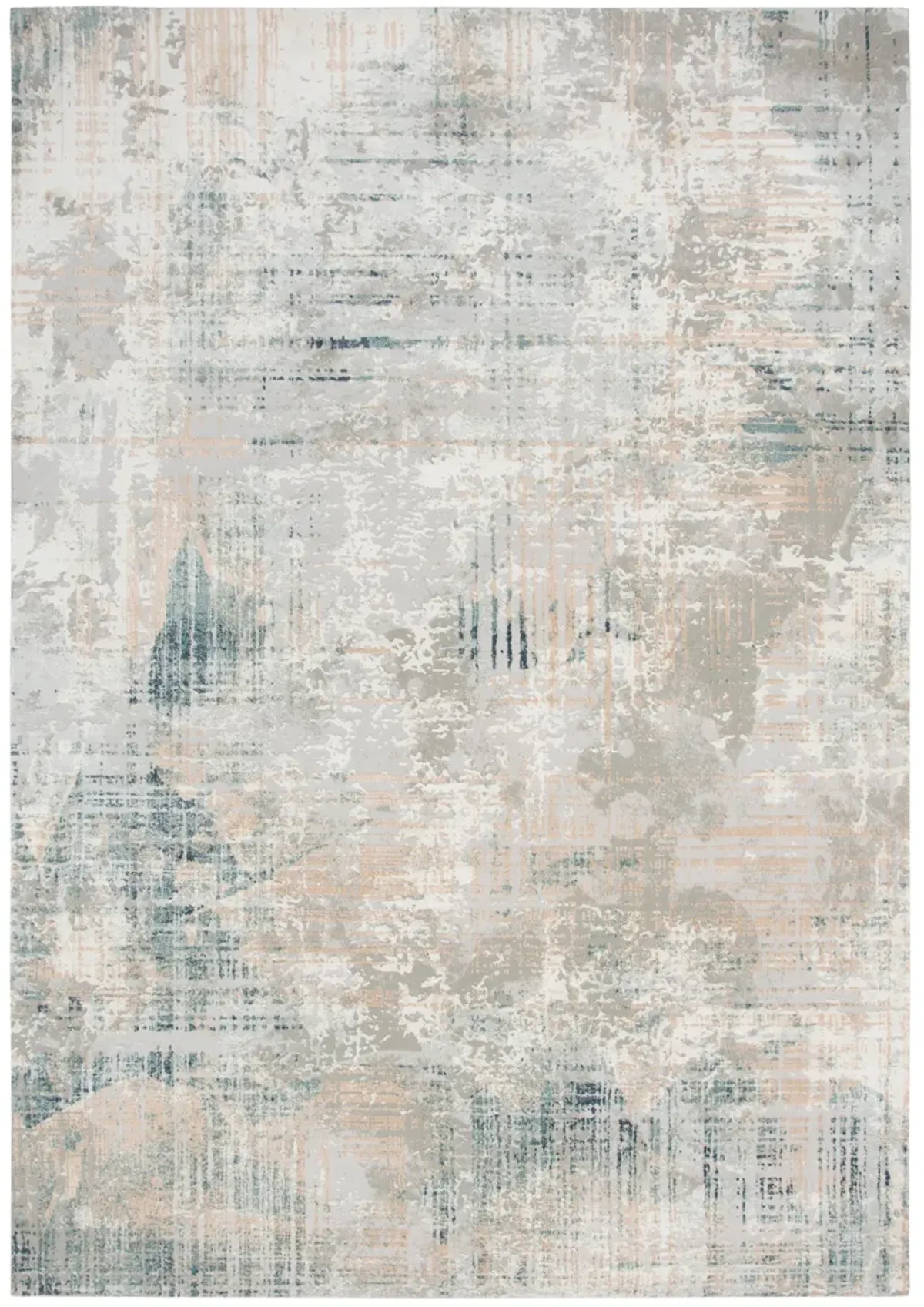 Chelsea Ivory / Gray  Abstract Polyester 3'11" x 5'6" Rectangle Rug