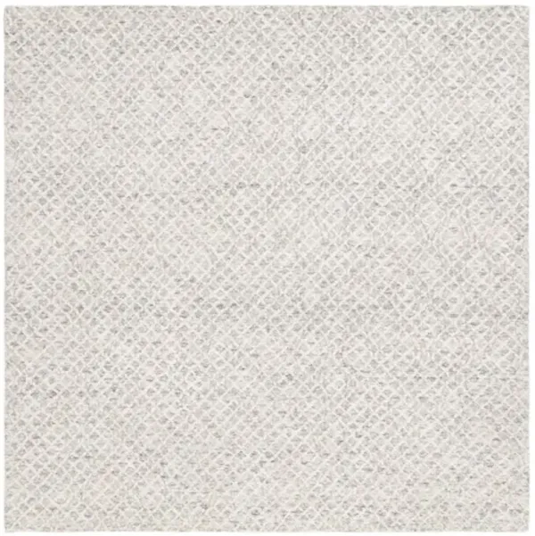 EBONY 103 Grey  6' X 6' Square Square Rug