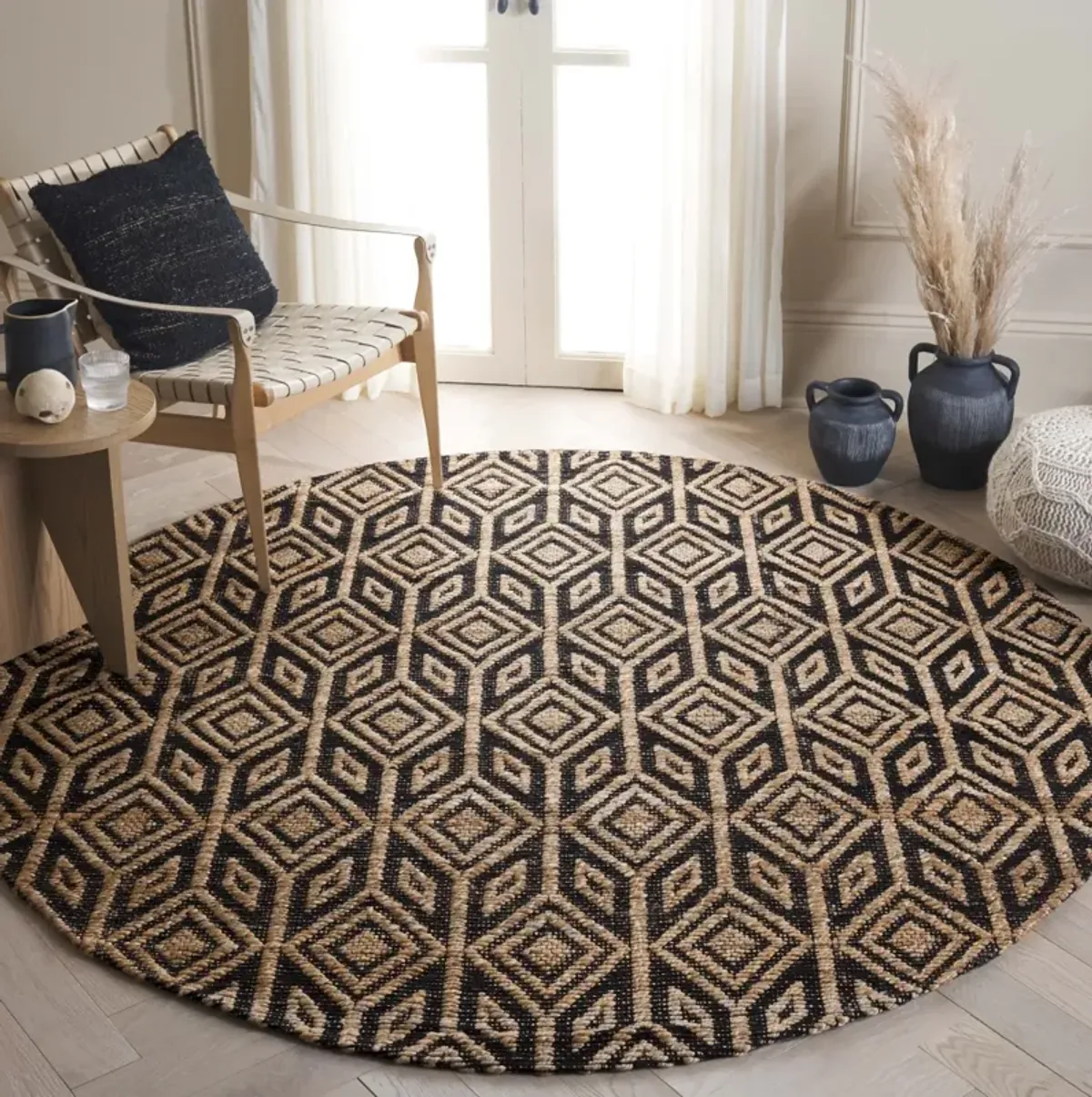 NATURAL FIBER 660 NATURAL  7' x 7' Round Round Rug