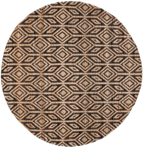 NATURAL FIBER Hand loomed 7' x 7' Round area rug
