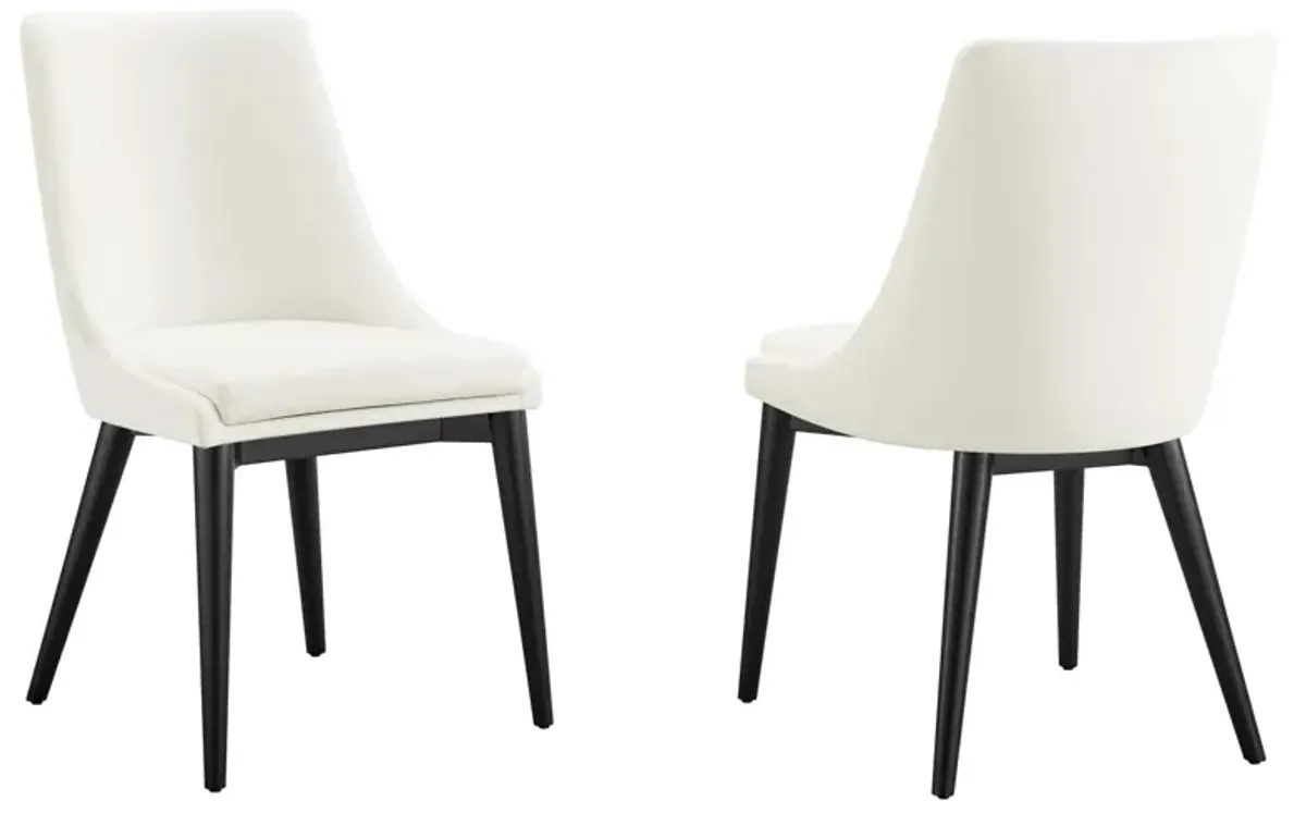 Viscount Accent Performance Velvet Dining Chairs - Set of 2