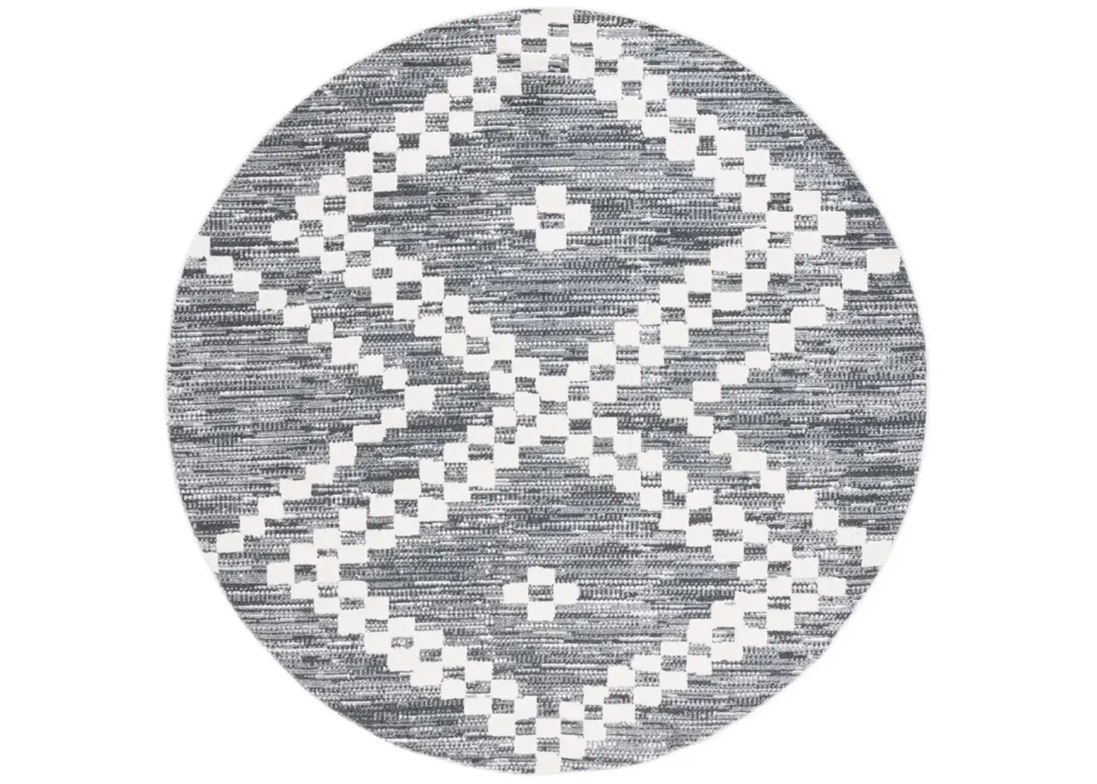 ALAMO 717 Grey 6'-7' X 6'-7' Round Round Rug