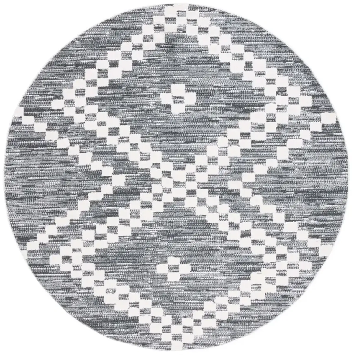 ALAMO 717 Grey 6'-7' X 6'-7' Round Round Rug