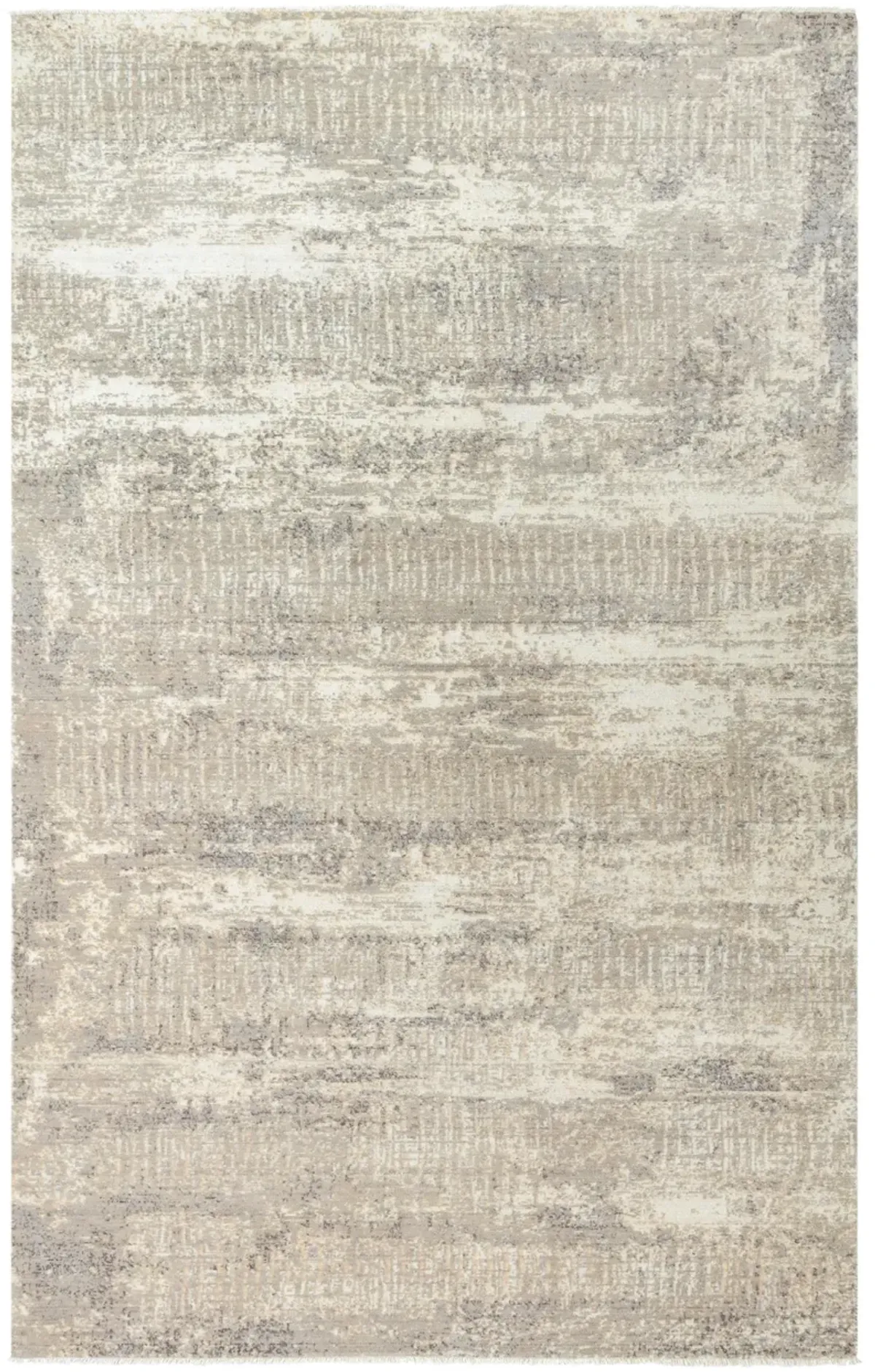 Couture Brown/Beige Abstract NZ Wool/Tencel Blend 2' x 3'  Rectangle Rug