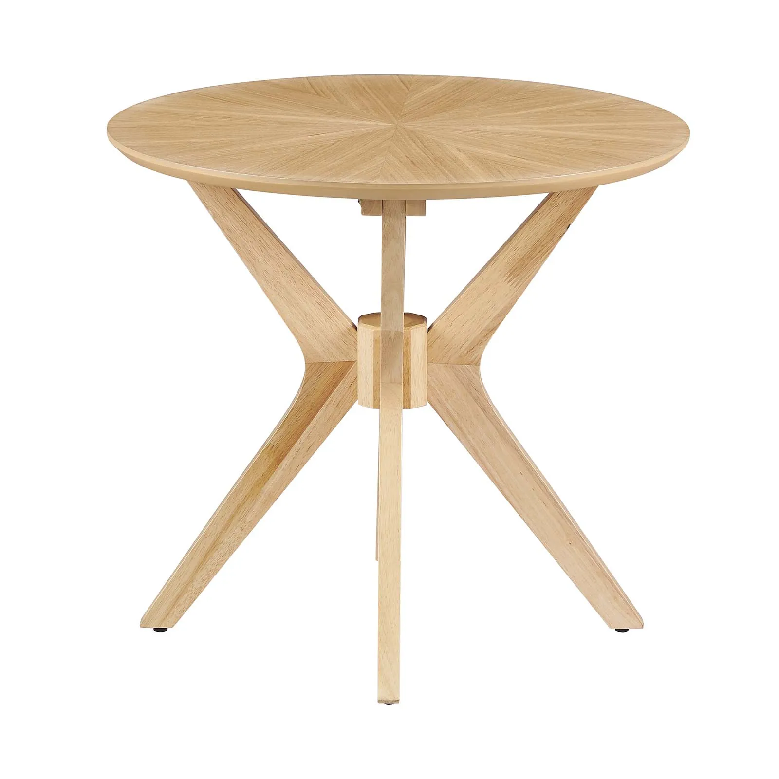 Crossroads 24" Round Wood Side Table