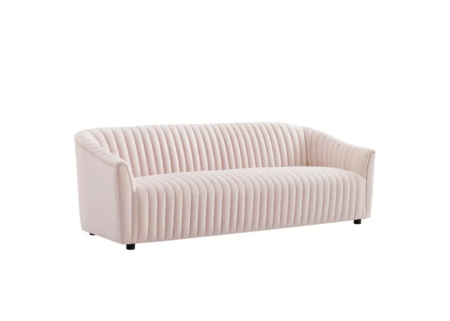 Announce Performance Velvet Channel Tufted Sofa