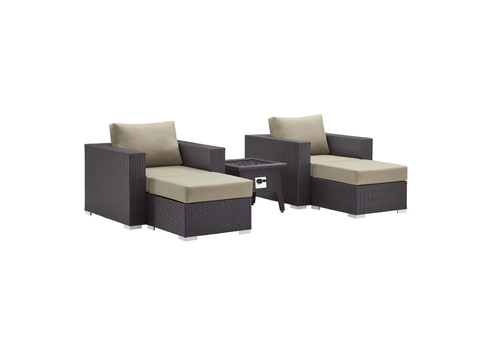 Convene 5 Piece Set Outdoor Patio with Fire Pit