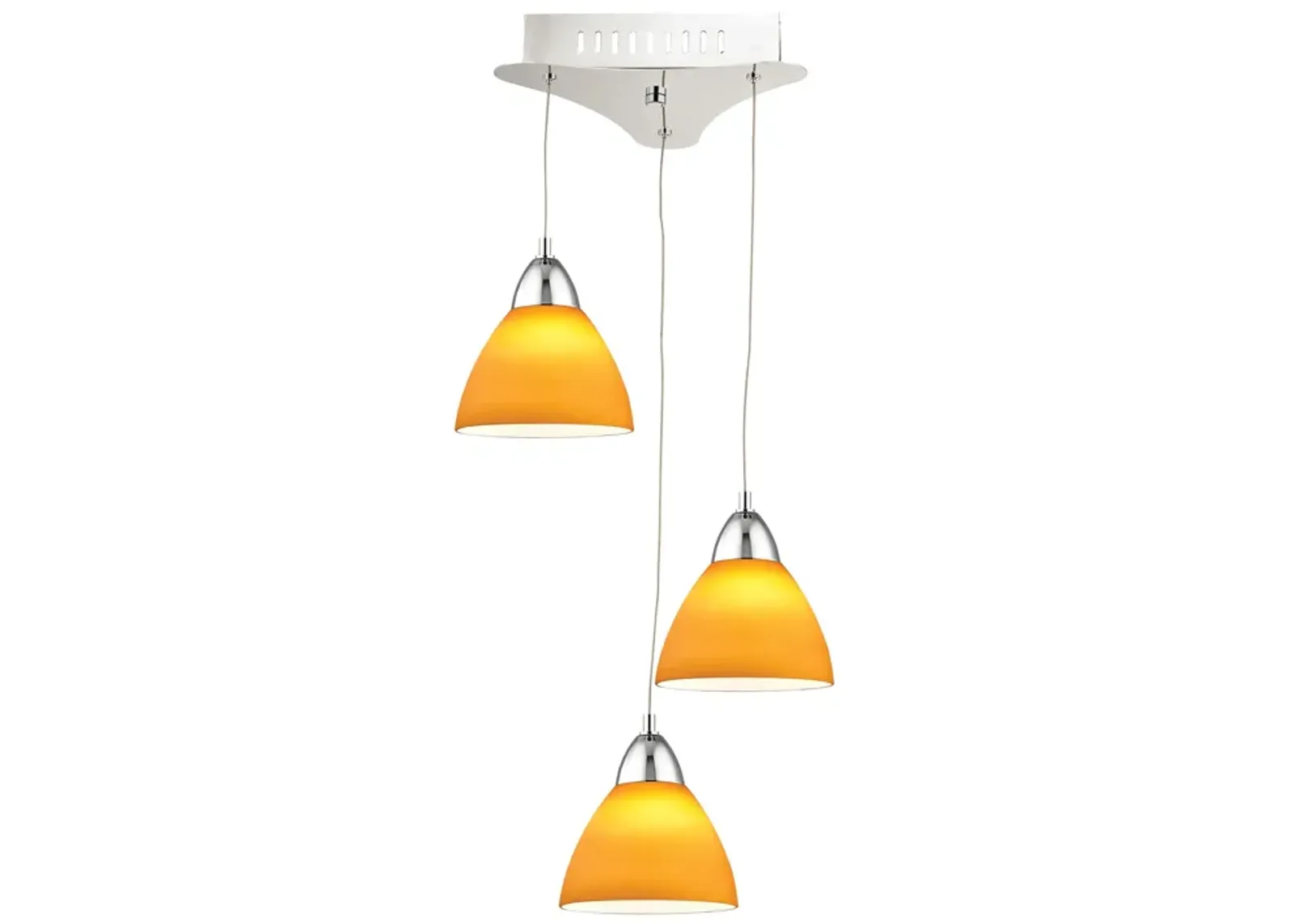 Piatto 11" Wide 3-Light Mini Pendant - Chrome