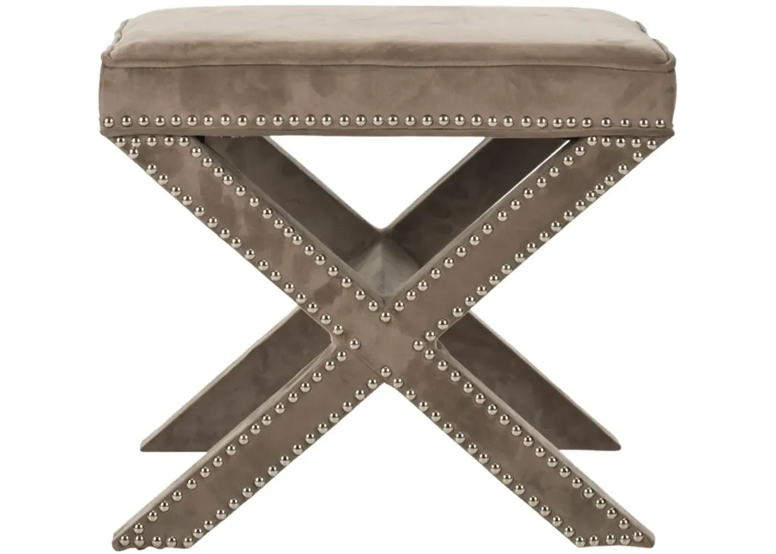 PALMER OTTOMAN - SILVER NAIL HEADS