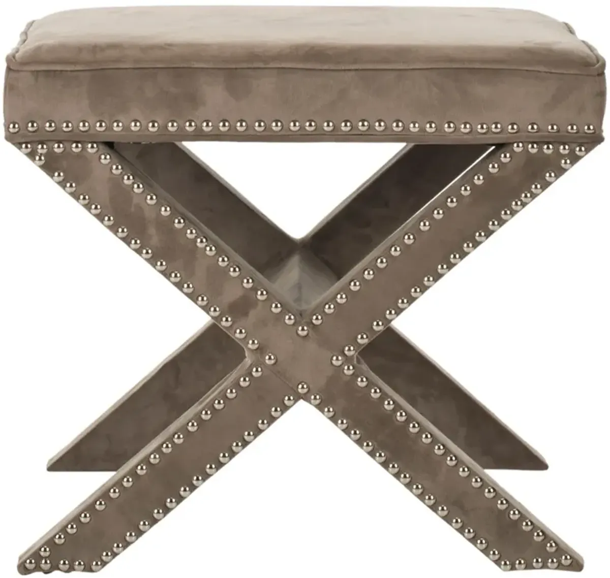 PALMER OTTOMAN - SILVER NAIL HEADS