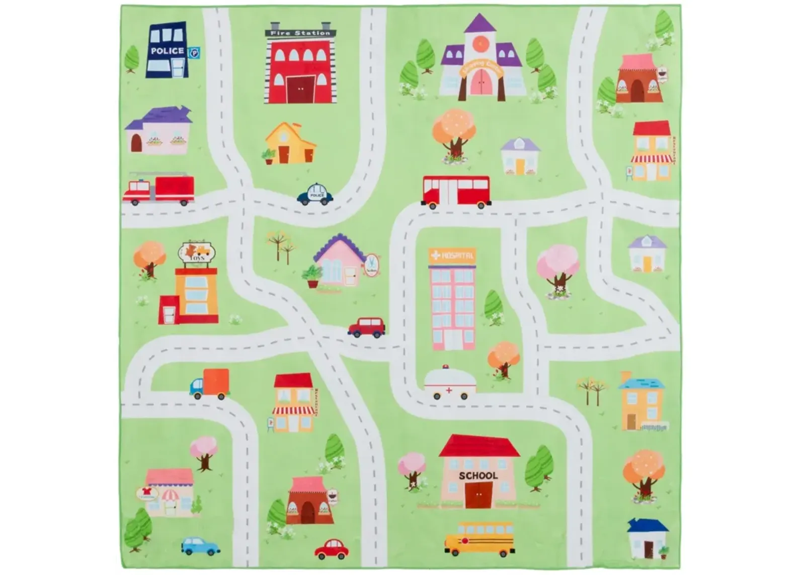 SANTA MONICA KIDS 100 LIGHT GREEN 6' x 6' Square Square Rug