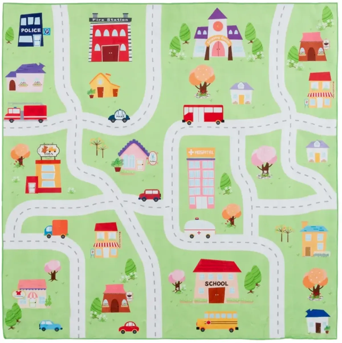 SANTA MONICA KIDS 100 LIGHT GREEN 6' x 6' Square Square Rug