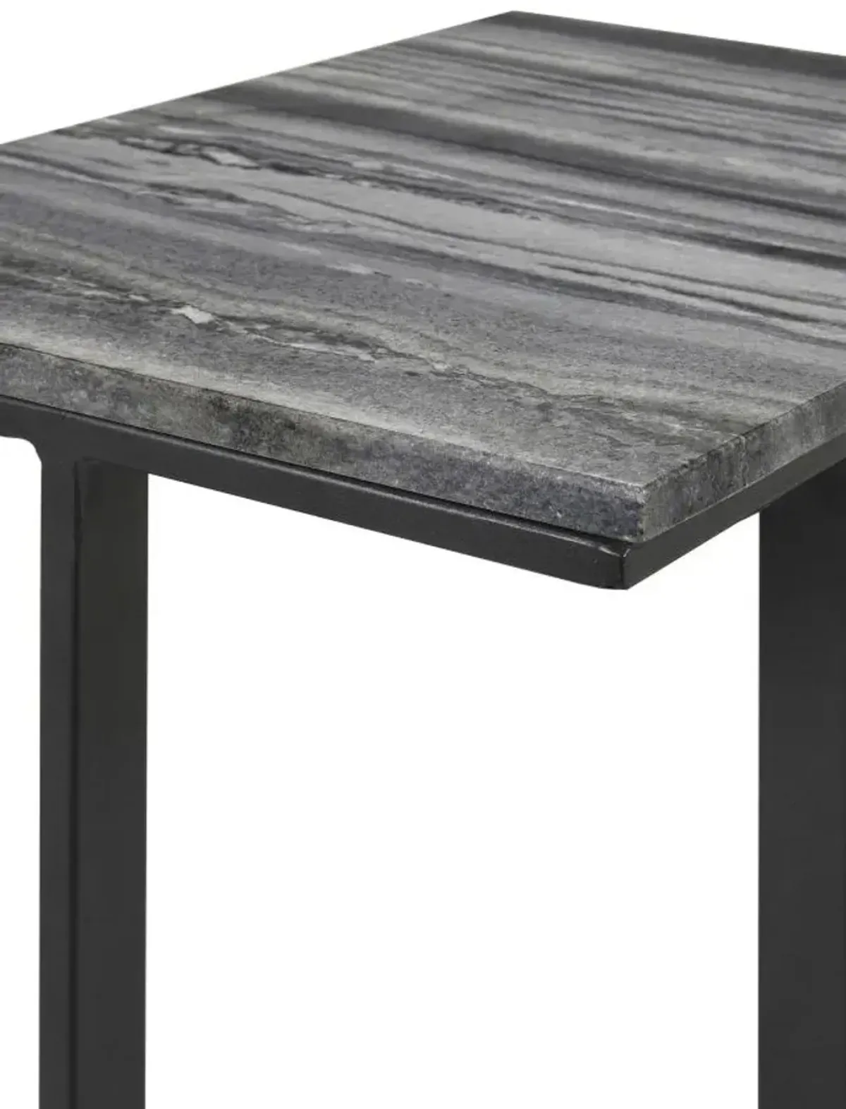 Abbie Accent Table with Marble Top Grey