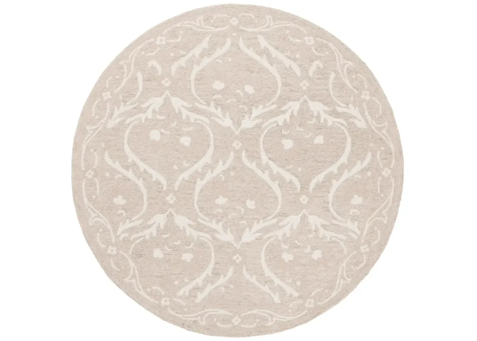 BLOSSOM 116 BEIGE  6' x 6' Round Round Rug